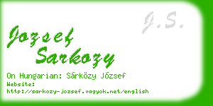 jozsef sarkozy business card