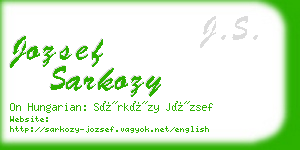 jozsef sarkozy business card